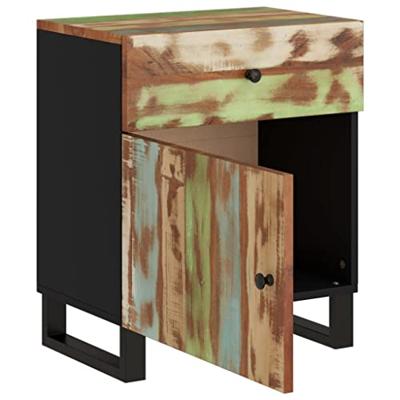 Nachtkastje 50x33x60 cm massief gerecycled hout en bewerkt hout