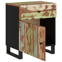 Nachtkastje 50x33x60 cm massief gerecycled hout en bewerkt hout - thumbnail