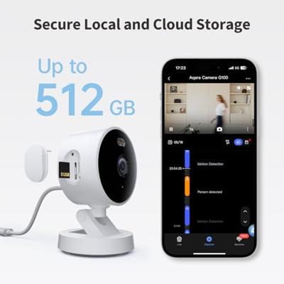 Câmara de Segurança IP Aqara G100 Select 2K 3MP Bluetooth Wi-Fi 6 2.4GHz