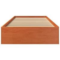 Bedframe zonder matras massief grenenhout wasbruin 75x190 cm - thumbnail