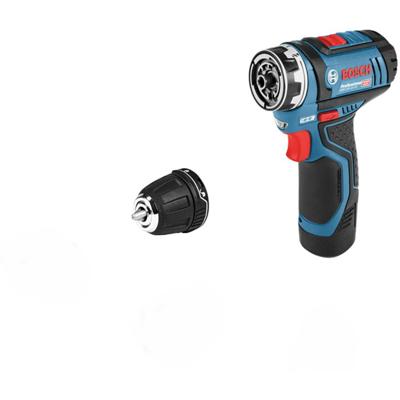 Bosch Professional GSR 12V-15 FlexiClick 06019F6001 Accu-schroefboormachine 12 V 2 Ah Li-ion Incl. 2 accus, Incl. lader, Incl. koffer