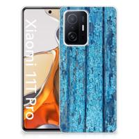 Xiaomi 11T | 11T Pro | Bumper Hoesje | Wood Blue - thumbnail