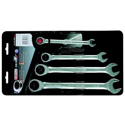 KS Tools 503.4204 5034204 Ringsleutel met ratelset Sleutelbreedte (metrisch) 10 - 19 mm