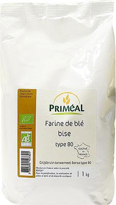 Primeal Grijsbruin tarwemeel borsa 80 bio 1 Kilogram Primeal Grijsbruin tarwemeel borsa 80 bio 1 Kilogram