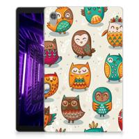 Lenovo Tab M10 HD (2de generatie) Back Case Vrolijke Uilen - thumbnail