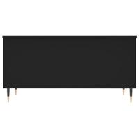 Salontafel 90x44,5x45 cm bewerkt hout zwart - thumbnail