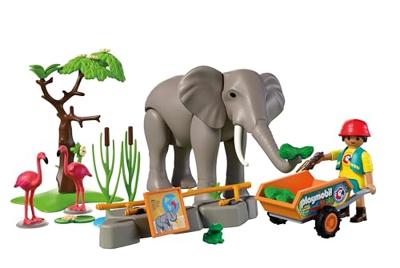PLAYMOBIL Animal & Friends olifant met dierenverzorger 72068
