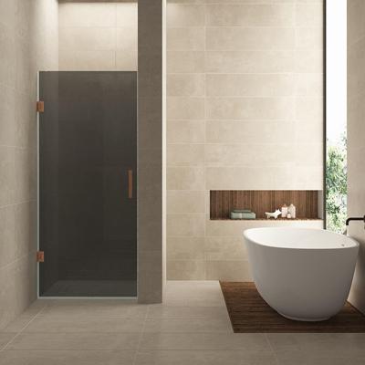 Nisdeur Wiesbaden Less 80x200 cm 8 mm Nano Rookglas Geborsteld Brons Koper Nisdeur Wiesbaden Less 80x200 cm 8 mm Nano Rookglas Geborsteld Brons Koper