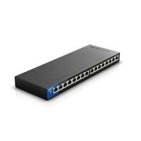 Linksys LGS116P-EU 16-poorts onbeheerde Gigabit-netwerkswitch met acht-PoE+-poorten - Tot 1000 Mbps voor bedrijven, thuis, kantoor, IP-beveiliging - Desktop-Ethernet-splitter - thumbnail