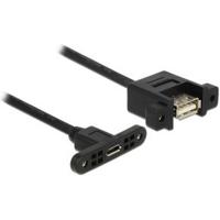 Delock 85109 USB-kabel USB 2.0 USB-micro-B bus, USB-A bus 0.25 m Zwart - thumbnail