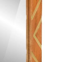 VidaXL Badkamerspiegel 50x70x3 cm massief mangohout en glas bruin - thumbnail