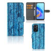 OPPO A76 | A96 | Book Style Case | Wood Blue - thumbnail