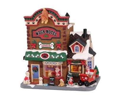 Meet Santa Paws battery operated Led Kerst LEMAX - Lemax