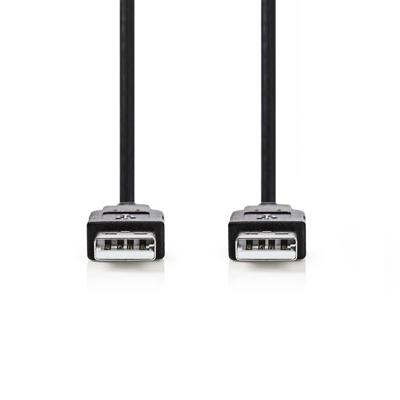 USB 2.0-Kabel | A Male - A Male | 2,0 m | Zwart