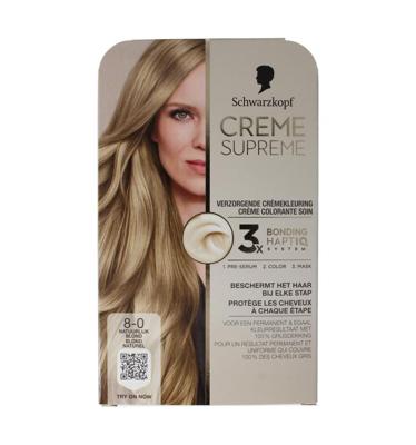 Schwarzkopf Creme Supreme Crèmekleuring 8-0 Natuurlijk Blond