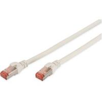 Digitus DK-1644-010-WH-10 RJ45 Netwerkkabel, patchkabel CAT 6 S/FTP 1.00 m Wit Folie afscherming, Afscherming totaal, Afgeschermd, Halogeenvrij, Simplex, - thumbnail