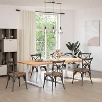 Eettafelpoten 3 st V-vormig 90x(72-73,3) cm staal wit - thumbnail