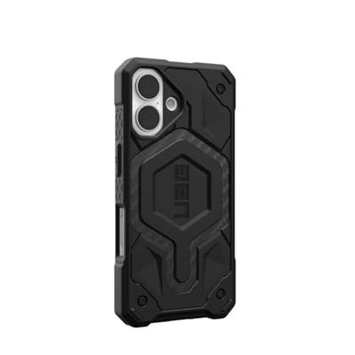 Urban Armor Gear Monarch Case Backcover Apple iPhone 16 Carbon Inductieve lading Urban Armor Gear Monarch Case Backcover Apple iPhone 16 Carbon Inductieve lading