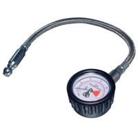 Carpoint spanningsmeter - van 0.5 tot 4 bar of 0.7 tot 58 psi - lange flexibele slang - voor auto en motor - compact formaat - nauwkeurige meting - thumbnail