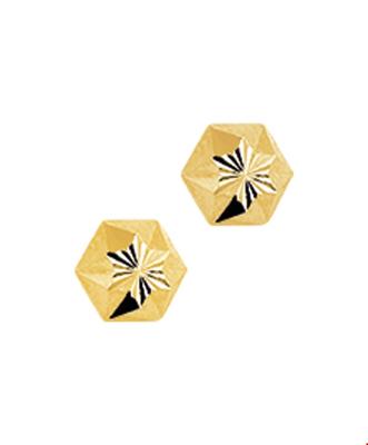 TFT Oorknoppen Ster Gediamanteerd Geelgoud Gediamanteerd