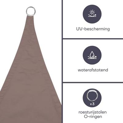 Perel GSS3360TA Schaduwdoek sun sails 3600 mm x 3600 mm 1 stuk(s)