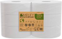 Papernet toiletpapier Simplify Maxi Jumbo, 2-laags, 1305 vellen, pak van 6 rollen - thumbnail