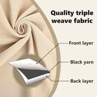 VidaXL Zwart-out gordijnen met ringen 2 pcs crème 175 x 140 cm - thumbnail