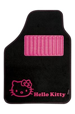 Vloermattenset voor auto Hello Kitty Zwart Roze (4 pcs)