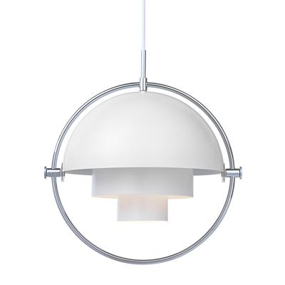Gubi Multi-Lite Hanglamp - Chroom & Mat wit Gubi Multi-Lite Hanglamp - Chroom & Mat wit