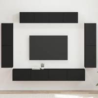 TV-kast 4 pcs Zwart - thumbnail