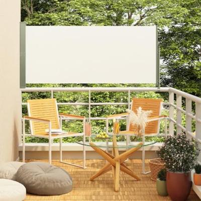 VidaXL Tuinscherm uittrekbaar 160x300 cm crèmekleurig