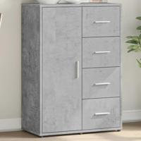 Dressoir 60x31x84 cm bewerkt hout betongrijs - thumbnail