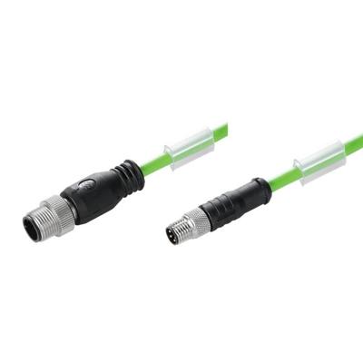 Weidmüller 1296790550 Sensor/actuator dataconnector, geassembleerd M12, M8 Aantal polen (sensoren): 4 Stekker, recht 5.50 m 1 stuk(s)
