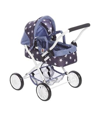 Kleine Poppenwagen Smarty - Stars Navy