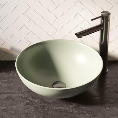 BRAUER Bowl waskom - 40x40cm - rond - keramiek - mat pastel groen WK-BO40ROMPG