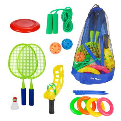 Toi-Toys Buitenspeelgoed set in bewaartas - 15dlg.