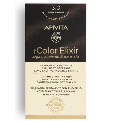 Apivita Hair Colour Color Elixir Permanent Hair Color 3.0 Dark Brown Set Apivita Hair Colour Color Elixir Permanent Hair Color 3.0 Dark Brown Set