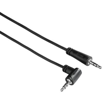 Hama AUDIO KABEL 3.5MM JACK 90 GRADEN 0.5M 1 STER Mini jack kabel Zwart