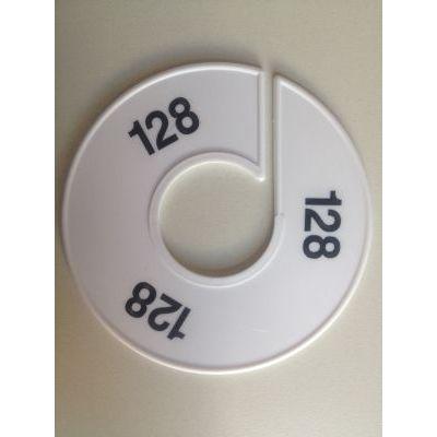 Maatring 11 cm wit/zwart 128
