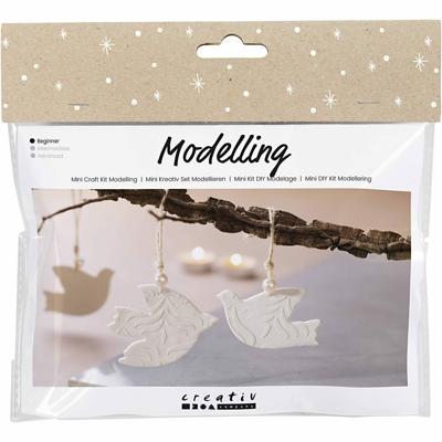 Creativ Company Mini hobbyset boetseren, duiven, off white, 1 doos Creativ Company Mini hobbyset boetseren, duiven, off white, 1 doos