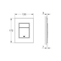 Grohe Skate Cosmopolitan S bedieningspaneel hard graphite geborsteld voor Grohe Rapid SLX - thumbnail