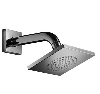 Hotbath Hoofddouche Mate 13 cm Wandmodel Vierkant Opbouw Geborsteld Nikkel