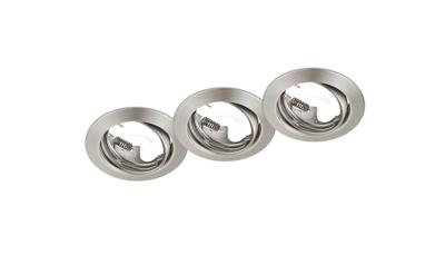 Trio Set ronde inbouwspotsJura (3x) GU10 8,3cm metaalgrijs - 650100307