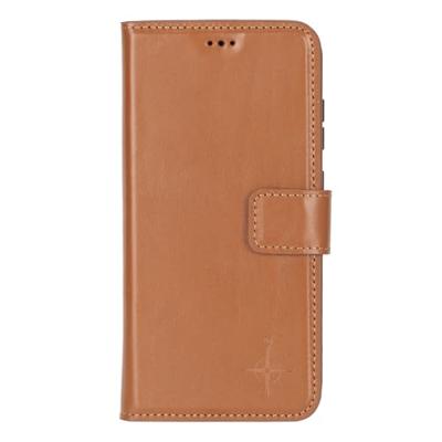 NorthLife Samsung Galaxy S25 - Leren Afneembare 2-in-1 bookcase telefoonhoes - Cognac