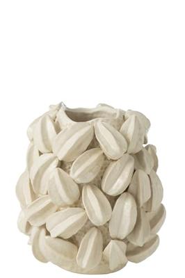 J-Line Vaas Botanica Cacao Hoog Klei Beige