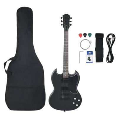 VidaXL Gitaar voor beginners elektrisch met tas 4/4 39" zwart