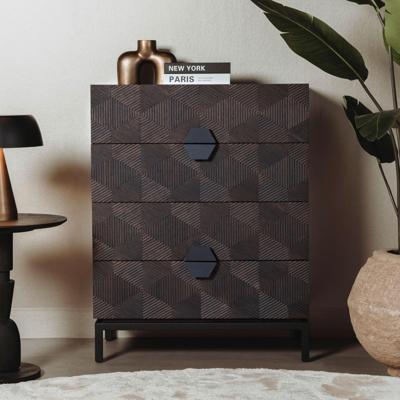 Tower Living Ladekast 'San Marino' Eiken, Met 4 laden