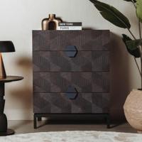 Tower Living Ladekast 'San Marino' Eiken, Met 4 laden - thumbnail