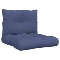 VidaXL Palletkussenset 60x38x13 cm stof marineblauw - thumbnail