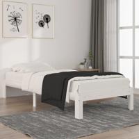 Bedframe massief grenenhout wit 90x200 cm - thumbnail